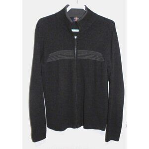 ARROW gray full zip cardigan sweater 100% cotton men's size M